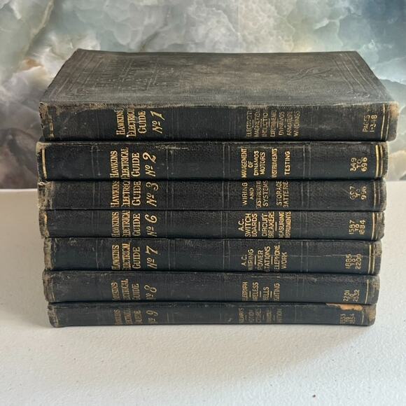 Antique Books Hawkins Electrical Guide Impression 1924-1925 1-2-3-6-7-8-9 - Picture 8 of 11